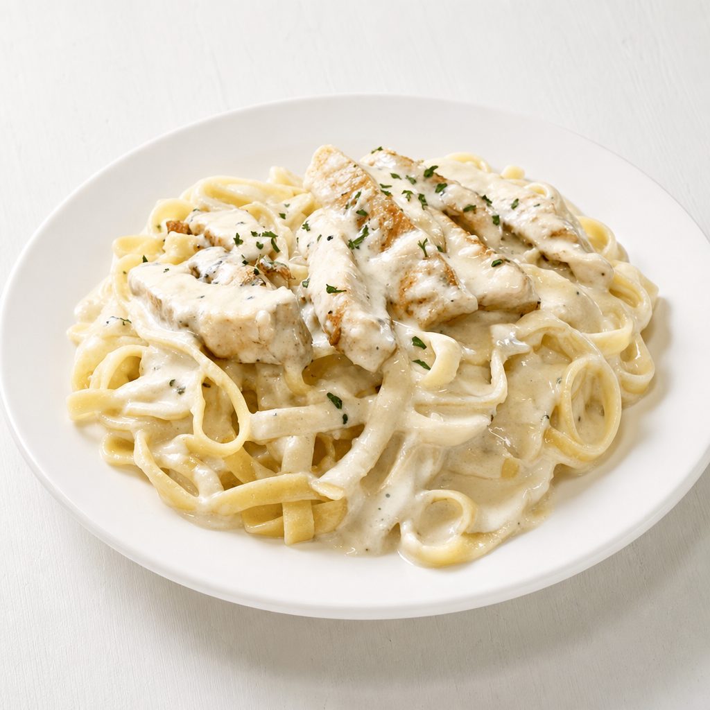Chicken Fettuccine Alfredo.
