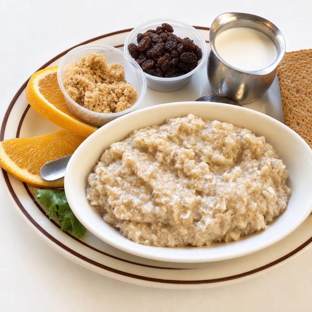 Hot Cereal with Toast.