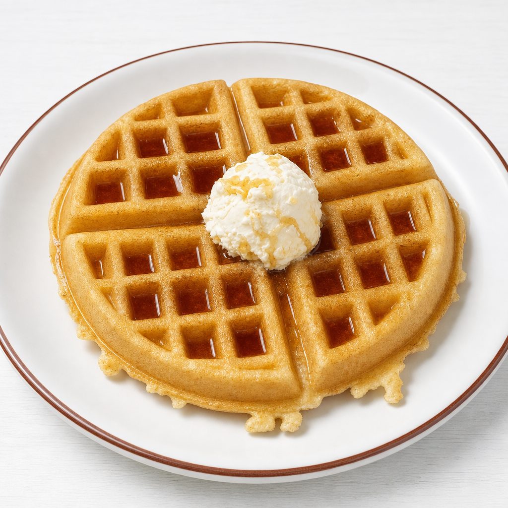 Golden Belgian Waffle.