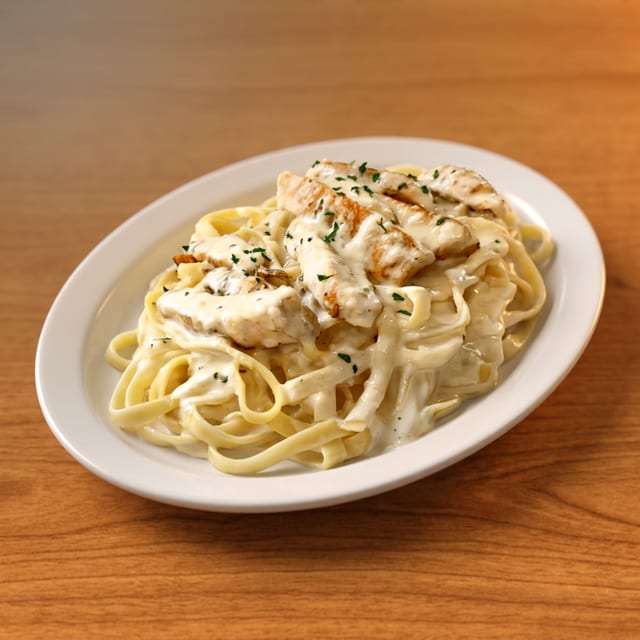 Chicken Fettuccine Alfredo.