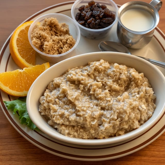 Hot Cereal with Toast.