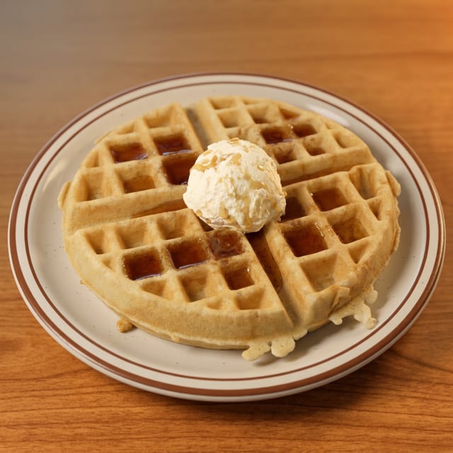 Golden Belgian Waffle.